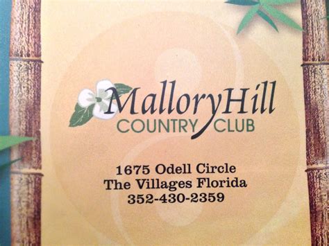 mallory country club menu weekly specials.